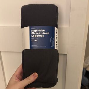 Old Navy Black High-Rise Fleece Lined Leggings